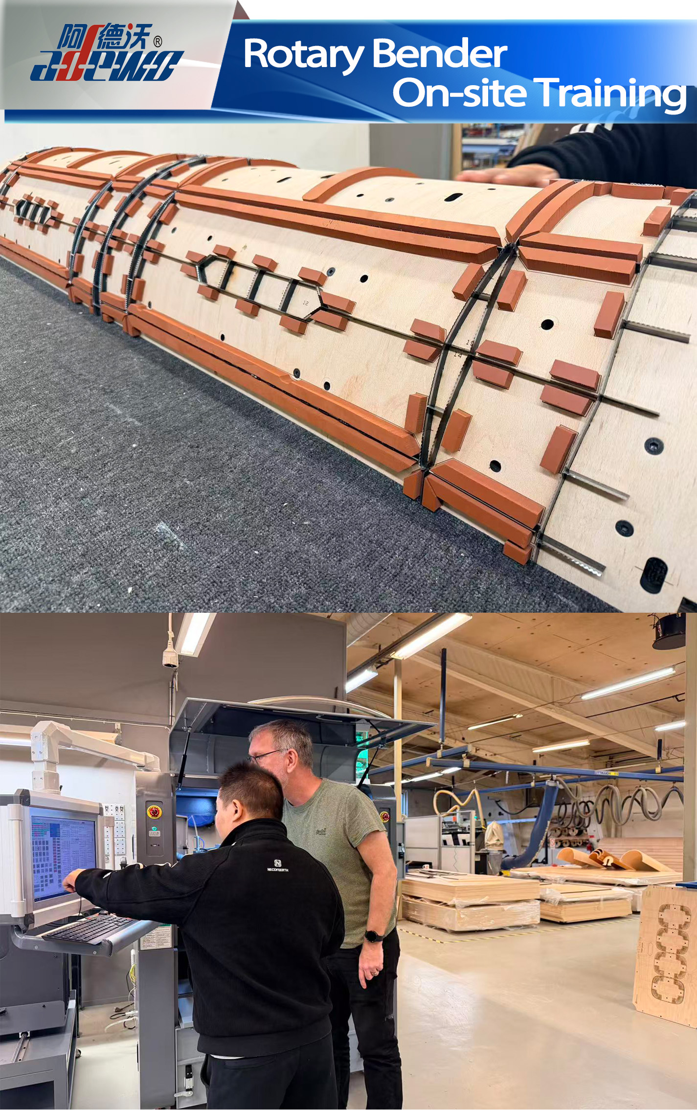 Rotary bender on-site na pagsasanay