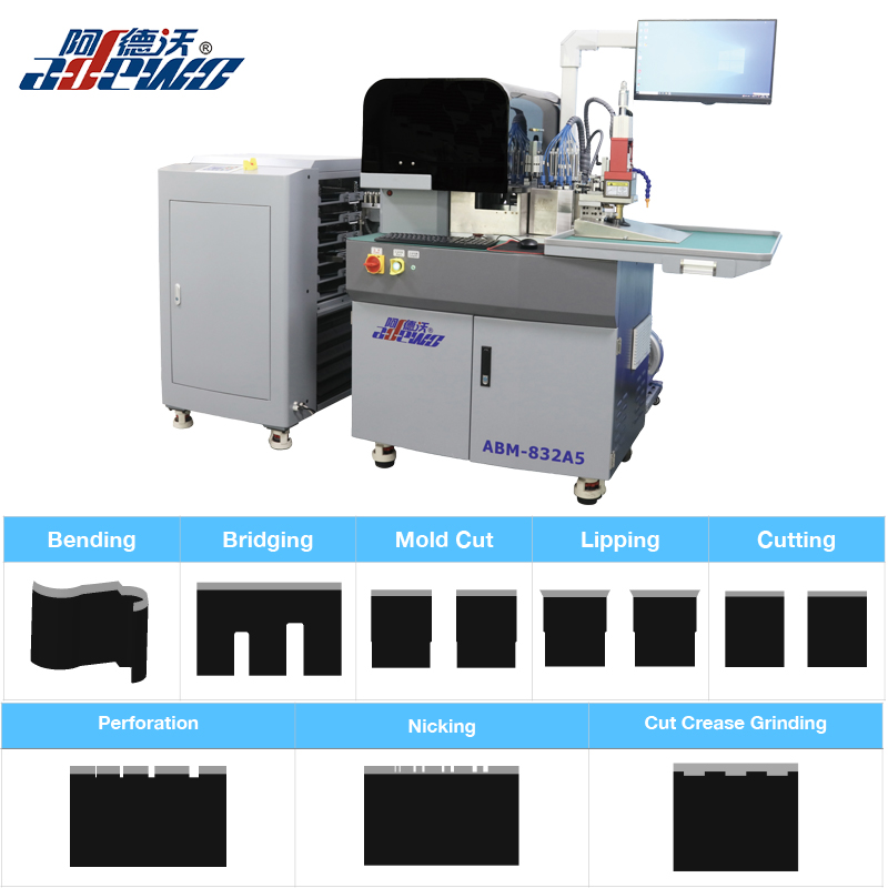Gupitin ang crease ng paggiling auto bender machine